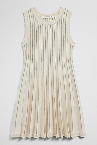 Sleeveless Scallop Knit Dress