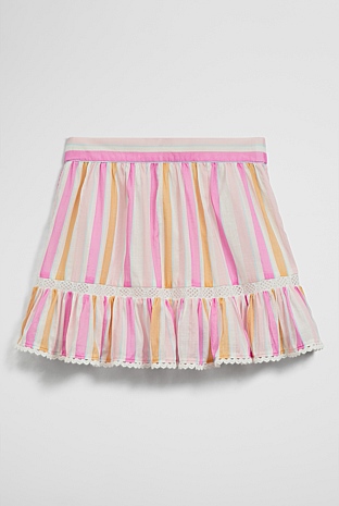 Print Ruffle Skirt