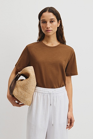 Textured Short Sleeve Slub T-Shirt