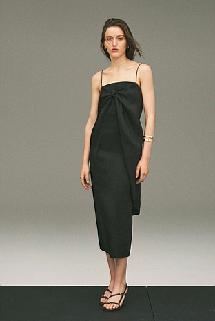 Tie Detail Midi Dress