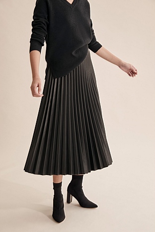 Country road metallic pleated skirt sale