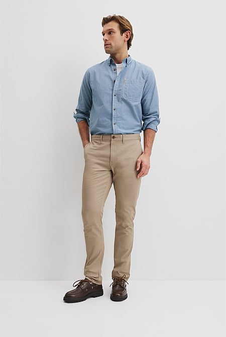 Australian Cotton Slim Fit Stretch Chino