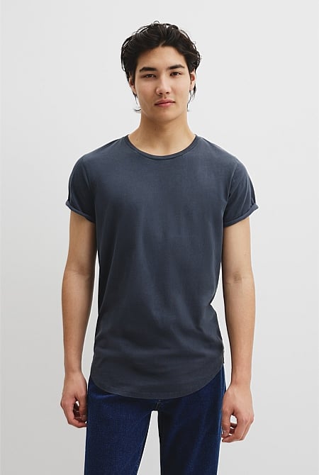 Australian Cotton Longline Garment Dye T-Shirt