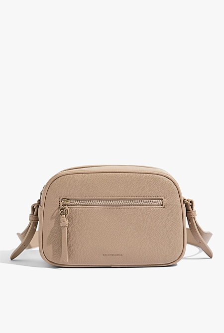 Mini Quilted Round Handbag, Polka Dot Print Crossbody Bag, Fashion