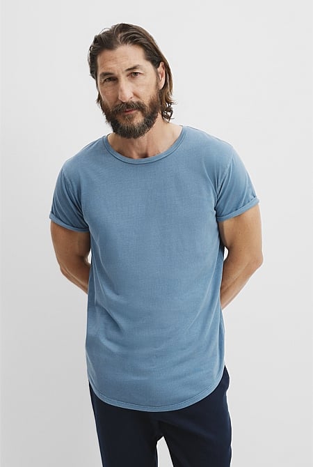 Australian Cotton Longline Garment Dye T-Shirt