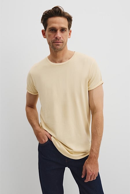Australian Cotton Longline Garment Dye T-Shirt