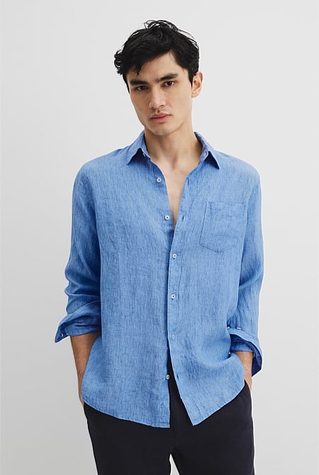 Regular Fit Organically Grown Delave Linen Shirt