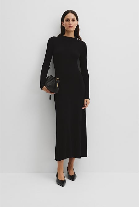 chinese dress ladies Raleigh Long Sleeve Midi Dress - Lavender
