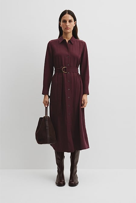 casual country dresses Long Green Dress with Burnt Orange Floral – Azalea Park Fashion