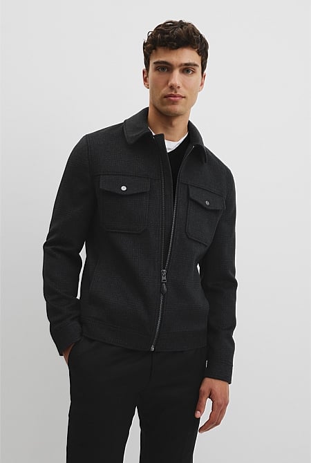 Check Zip Through Jacket