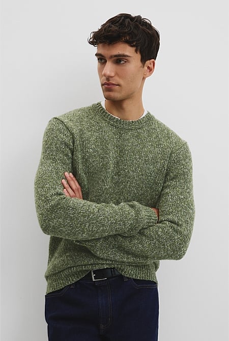 Bushwalk Merino Wool Blend Crew Neck Knit - The Office Edit