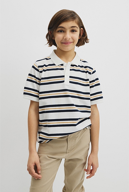 Teen Australian Cotton Stripe Polo