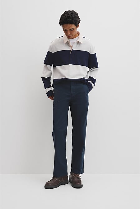 Relaxed Cotton Twill Pant