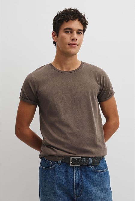 Australian Cotton Longline Garment Dye T-Shirt