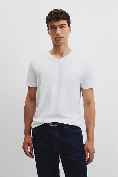 Pima Cotton V-Neck T-Shirt