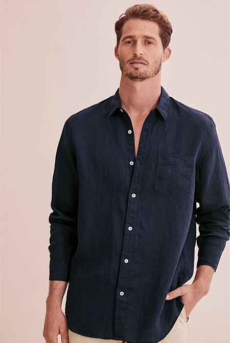 Tailored Fit Organically Grown Linen Shirt