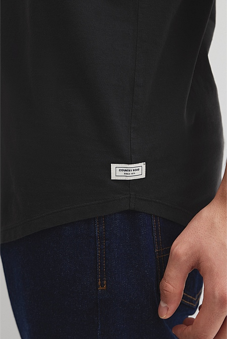 Australian Cotton Longline Garment Dye T-Shirt