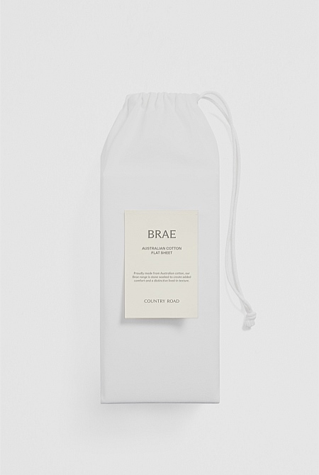 Brae Australian Cotton Single Flat Sheet