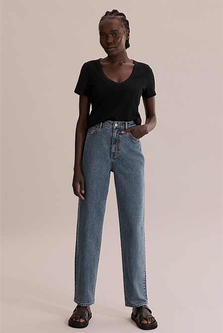 Cotton Relaxed Tapered Jean