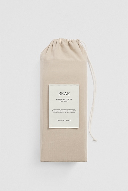 Brae Australian Cotton Queen Flat Sheet