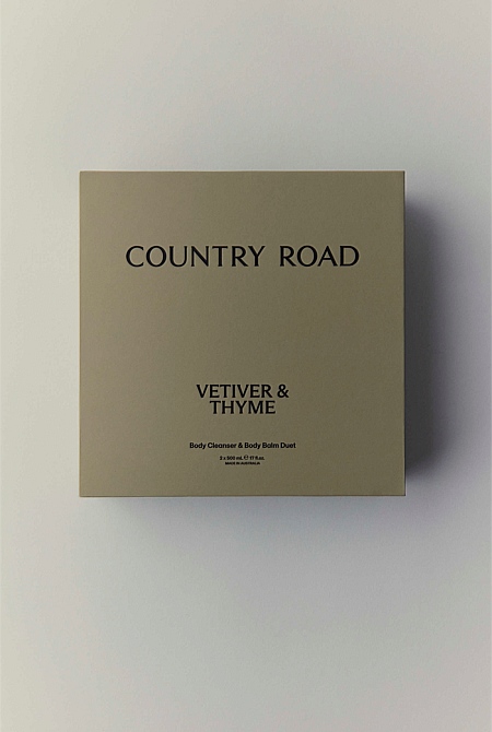 Australian Made Vetiver & Thyme Body Care Duet