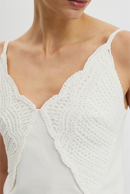 Crochet Trim Cami Top