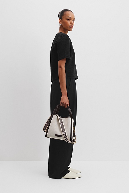 Middle Zip Crossbody Bag