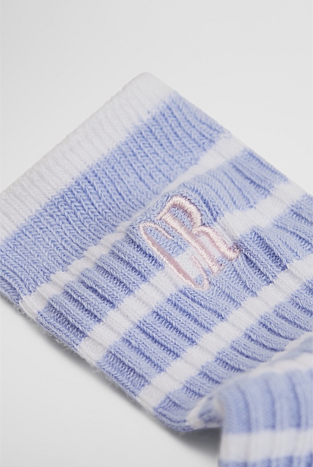 Rib Quarter Crew Sock