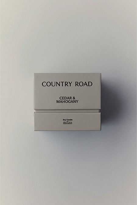 Australian Made Cedar & Mahogany Candle 240g