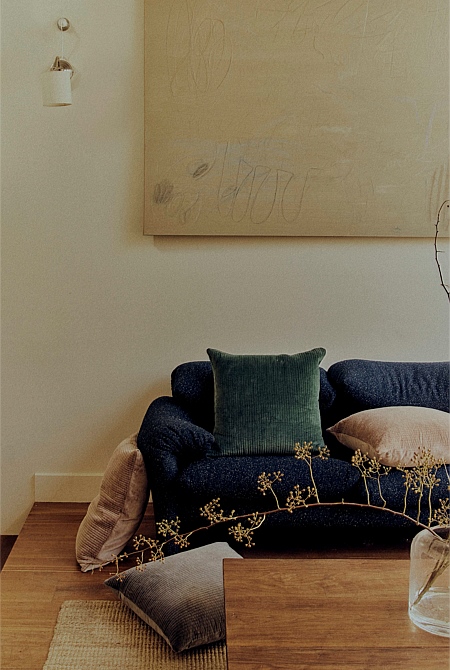 Marlon Organically Grown Cotton Velvet 55x55 Cushion