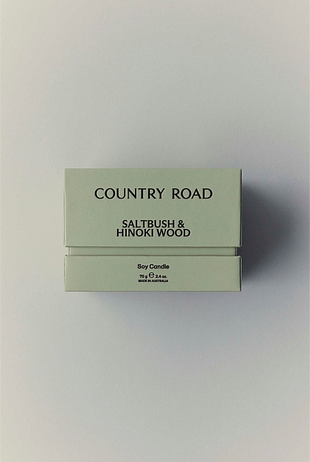 Australian Made Saltbush & Hinoki Wood Candle 70g Australian Made Saltbush & Hinoki Wood Candle 70g