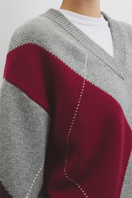 Extrafine Merino Argyle Knit Extrafine Merino Argyle Knit