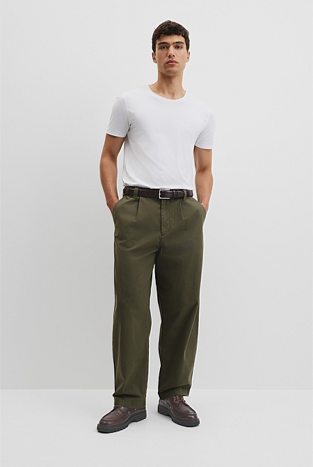 Pleated Wide Leg Chino Pleated Wide Leg Chino