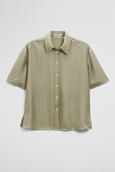 Short Sleeve Silk Shirt Short Sleeve Silk Shirt