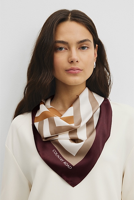 Silk Stripe Scarf Silk Stripe Scarf