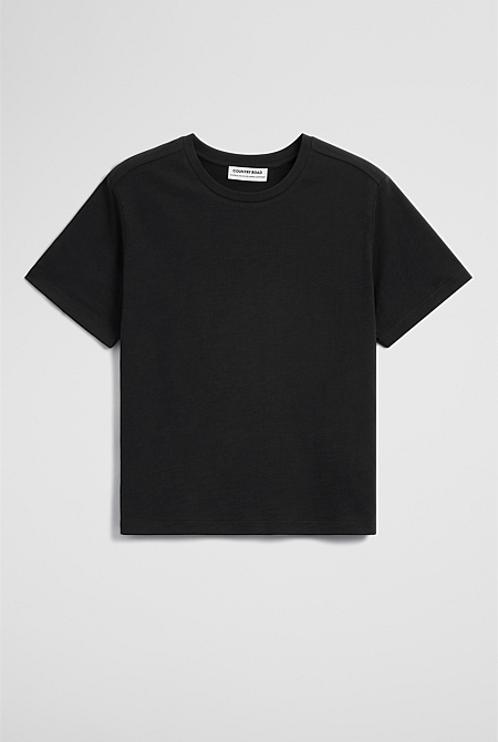 Textured Short Sleeve Slub T-Shirt