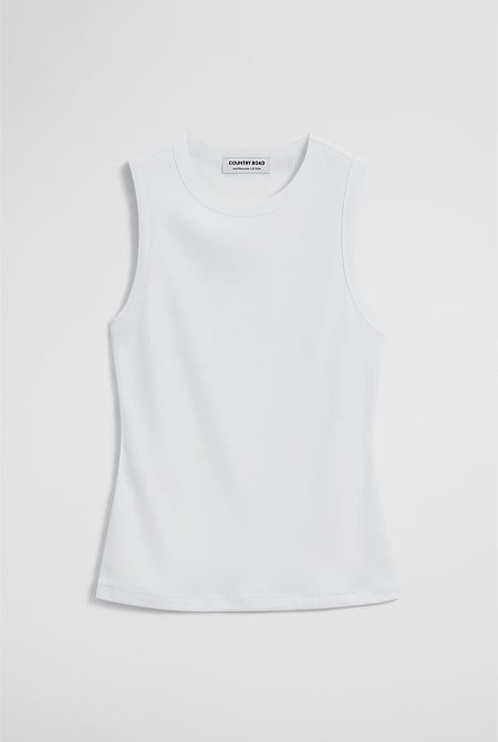 Australian Cotton High Neck Tank