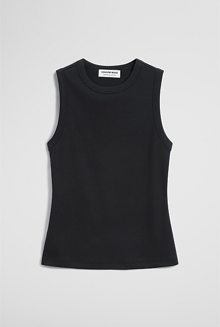 Australian Cotton High Neck Tank Australian Cotton High Neck Tank
