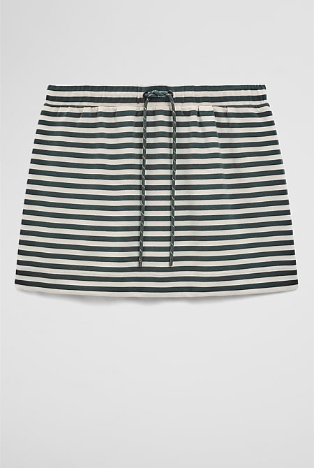 Australian Cotton Blend Stripe Jersey Skirt Australian Cotton Blend Stripe Jersey Skirt