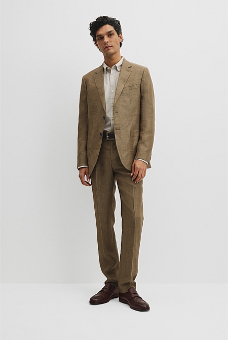 Regular Fit Linen Jacket