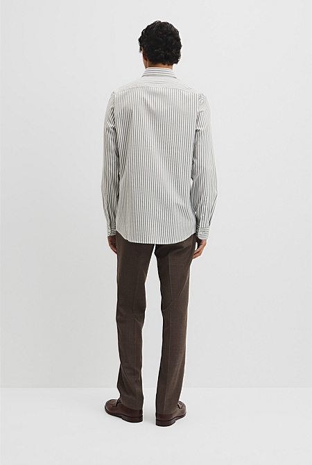 Slim Fit Cotton Stripe Shirt