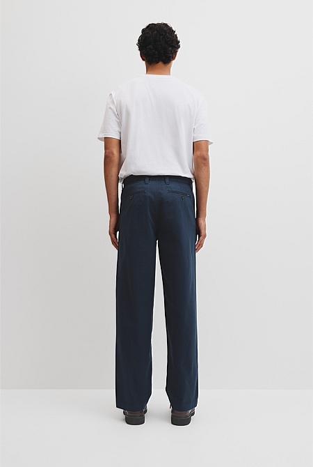 Relaxed Cotton Twill Pant