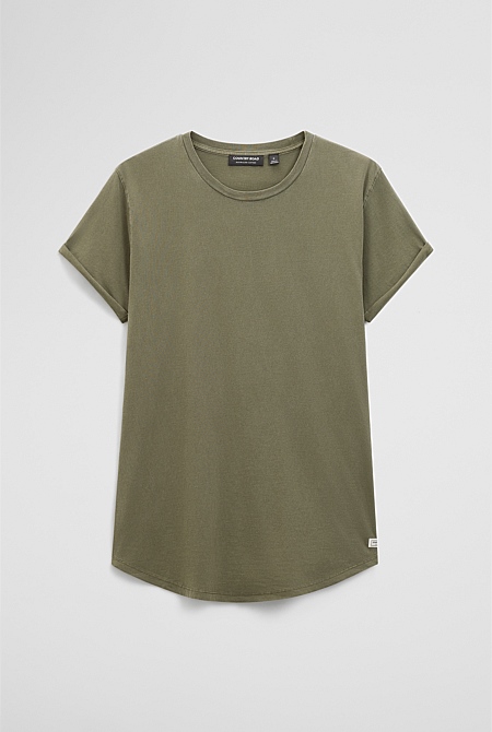 Australian Cotton Longline Garment Dye T-Shirt