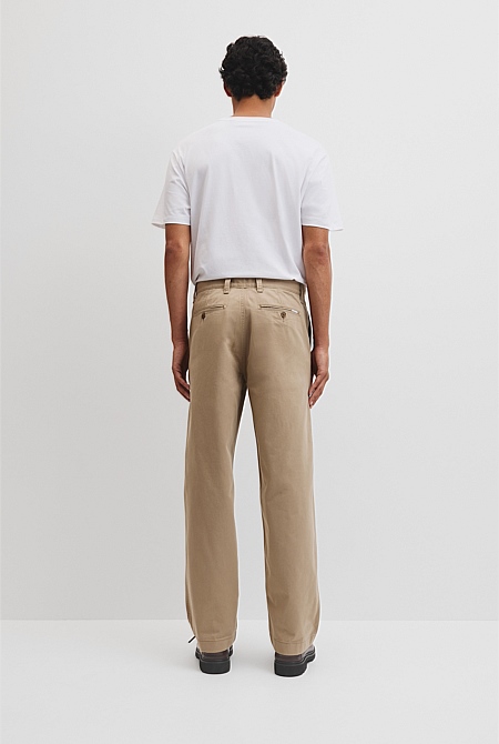 Relaxed Cotton Twill Pant