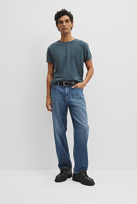 Australian Cotton Longline Garment Dye T-Shirt
