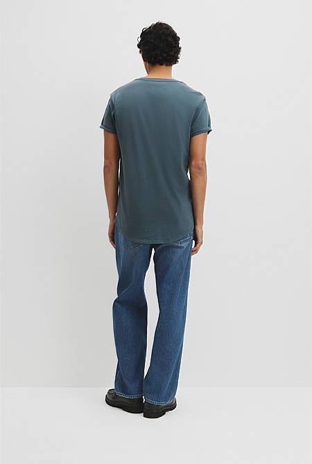 Australian Cotton Longline Garment Dye T-Shirt
