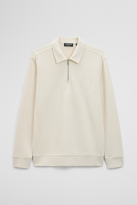 Australian Cotton Long Sleeve Folded Collar Sweat Australian Cotton Long Sleeve Folded Collar Sweat