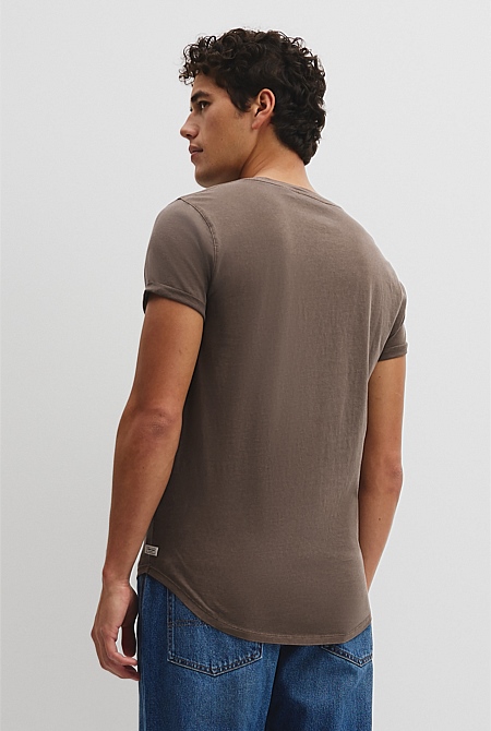 Australian Cotton Longline Garment Dye T-Shirt