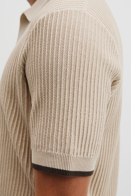 Australian Good Earth Cotton Tapered Trophy Polo