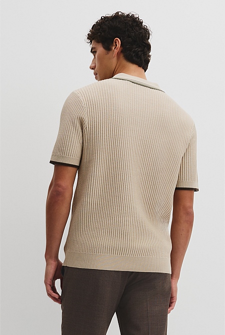 Australian Good Earth Cotton Tapered Trophy Polo